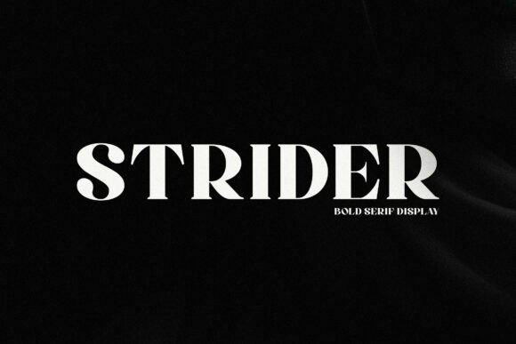 Strider: A Bold Serif Font for Creative Makers