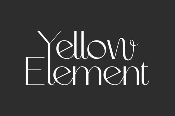 Yellow Element Font for Handmade Creators